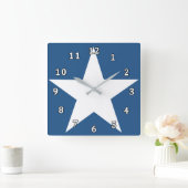 Sterne Quadratische Wanduhr (Zuhause)