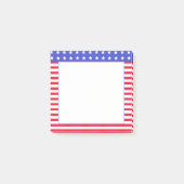 Sterne, rot und weiß gestrichen post-it klebezettel (Vorderseite)