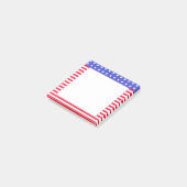 Sterne, rot und weiß gestrichen post-it klebezettel (angewinkelt)