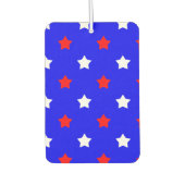 Sterne Rot und Weiß Muster Blau Hintergrund Autolufterfrischer (Vorderseite)