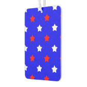 Sterne Rot und Weiß Muster Blau Hintergrund Autolufterfrischer (Links)