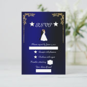 Sterne RSVP Karte (Stehend Vorderseite)