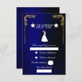 Sterne RSVP Karte (Vorne/Hinten)