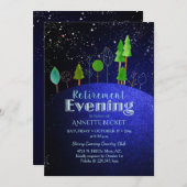 Sterne sagen ...Starry Abend Rente Party Einladung (Vorne/Hinten)