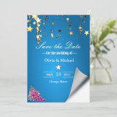 Sterne Save The Date (Stehend Vorderseite)