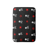 Sterne, Schädel und Kreuze Badematte (Vorderseite Vertikal)