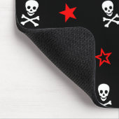 Sterne, Schädel und Kreuze Mousepad (Ecke)