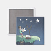 Sterne schießen - Wunschzauber erzeugen Magnet (Vorderseite/Rückseite)