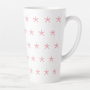 Sterne, Schneeflocken, Weihnachtsfeiertag in Rot,  Milchtasse