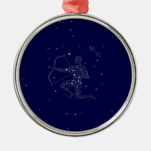 Sterne Schütze Silbernes Ornament