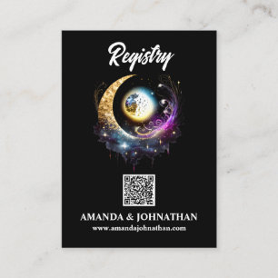 Sterne Schwarzer Magenta QR Code Registrierung chi Begleitkarte