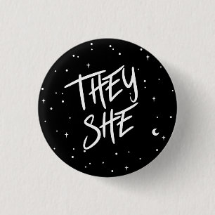 Sterne Sie / sie Pronouns  Button