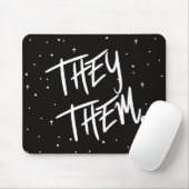 Sterne Sie / sie Pronouns Mousepad (Mit Mouse)