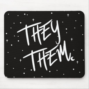 Sterne Sie / sie Pronouns Mousepad