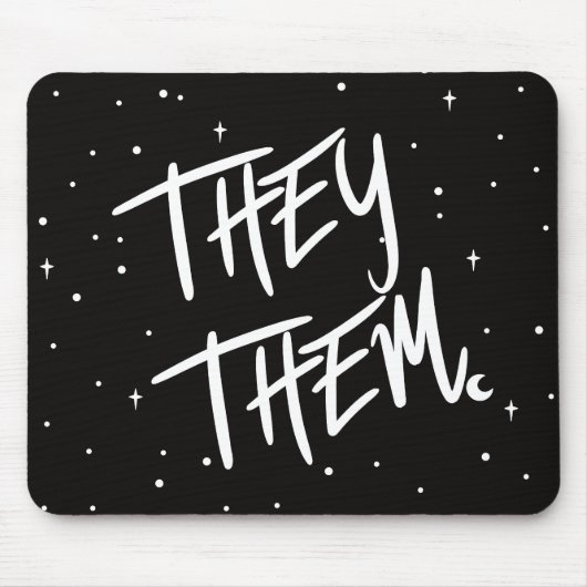 Sterne Sie / sie Pronouns Mousepad (Vorne)