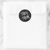 Sterne Sie / sie Pronouns Runder Aufkleber (Tasche)