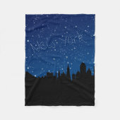 Sterne, Skyline, New York Fleecedecke (Vorderseite)