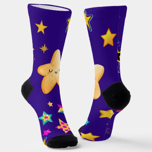 Sterne Socken (Gewinkelt)