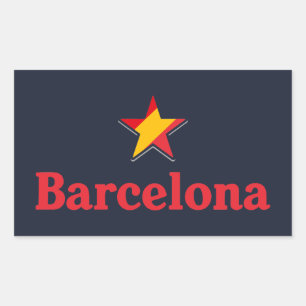 Sterne Spaniens – Barcelona Rechteckiger Aufkleber