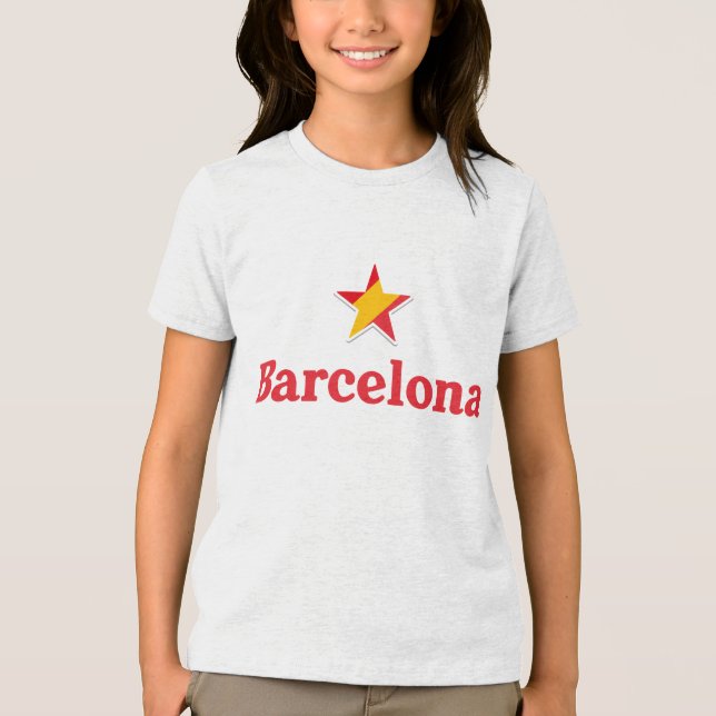 Sterne Spaniens – Barcelona Tri-Blend Shirt (Vorderseite)