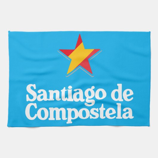 Sterne Spaniens – Santiago de Compostela Geschirrtuch (Horizontal)
