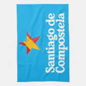 Sterne Spaniens – Santiago de Compostela Geschirrtuch (Vertikal)