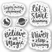 Sterne & Sternbilder geniessen jeden Augenblick Re Aufkleber (Vorderseite)