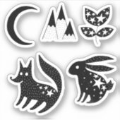 Sterne & Sternbilder Wolf-Kaninchen-Sammlung Aufkleber (Vorderseite)