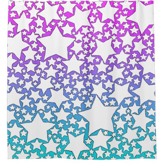Sterne, Sterne, Sterne Duschvorhang (Vorderseite)