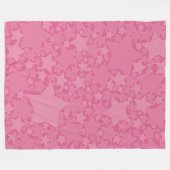 Sterne, Sterne, Sterne - rosa Fleecedecke (Vorderseite (Horizontal))