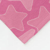 Sterne, Sterne, Sterne - rosa Fleecedecke (Ecke)