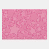 Sterne, Sterne, Sterne - rosa Geschenkpapier Set (Vorderseite 2)