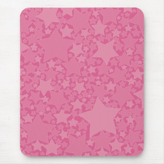 Sterne, Sterne, Sterne - rosa Mousepad (Vorne)