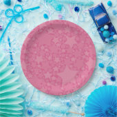 Sterne, Sterne, Sterne - rosa Pappteller (Party)