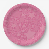 Sterne, Sterne, Sterne - rosa Pappteller (Vorderseite)