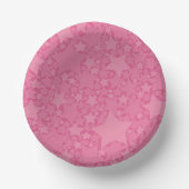 Sterne, Sterne, Sterne - rosa Pappteller (Vorderseite)