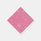 Sterne, Sterne, Sterne - rosa Serviette (Ecke)