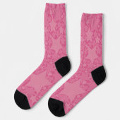 Sterne, Sterne, Sterne - rosa Socken (Linkes Detail)