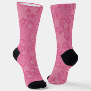 Sterne, Sterne, Sterne - rosa Socken