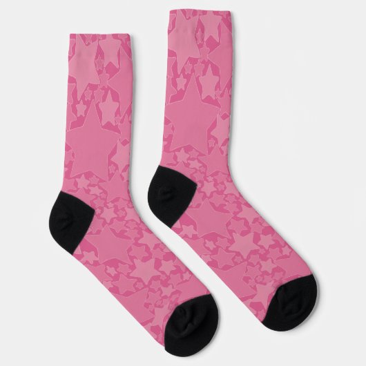 Sterne, Sterne, Sterne - rosa Socken (Rechts)