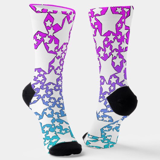 Sterne, Sterne, Sterne Socken (Gewinkelt)