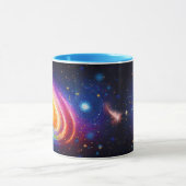 Sterne stilvolle Galaxie trendy coole farbenfrohe  Tasse (Zentrum)