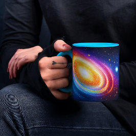 Sterne stilvolle Galaxie trendy coole farbenfrohe  Tasse
