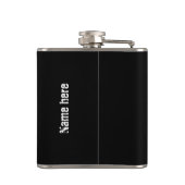 Sterne & Streifen Bald Adler. Name anpassen Flachmann (Rückseite)