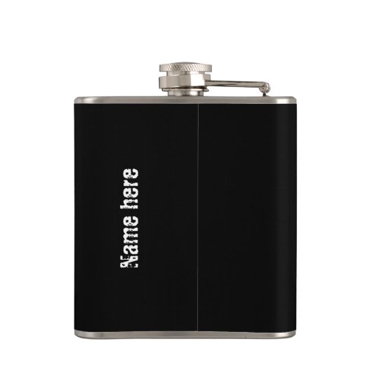 Sterne & Streifen Bald Adler. Name anpassen Flachmann (Rückseite)