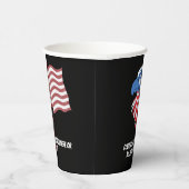 Sterne & Streifen Bald Adler.Passen Sie den Namen  Pappbecher (Rechts)