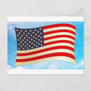 Sterne Streifen der amerikanischen Flagge ehren di Postkarte
