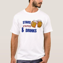 Sterne Streifen & Drinks Lustiges Patriotisches 4.