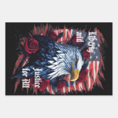 Sterne & Streifen Freiheit für immer Adler Amerika Geschenkpapier Set (Vorderseite 2)