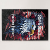 Sterne Streifen Freiheit für immer Eagle American Puzzle (Horizontal)